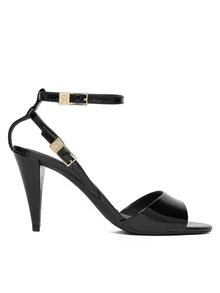 Sandali Tommy Hilfiger Th Elegant Patent Sandal črna