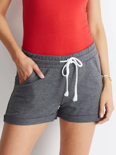 Pantaloni scurți Fashionhunters gri