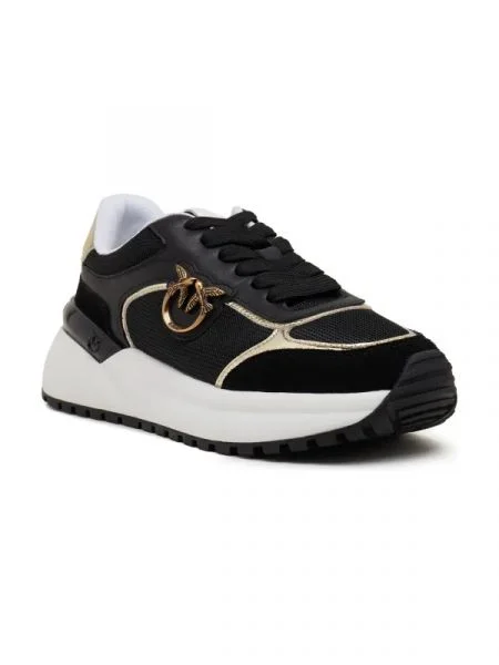 Pinko Bőr sneakers tornacipő fekete