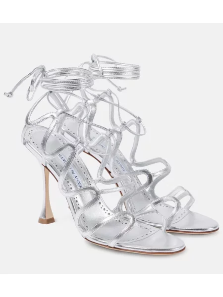 Usnjene sandali Manolo Blahnik