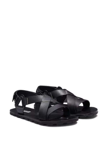 Iš natūralios odos sandalai Jil Sander juoda