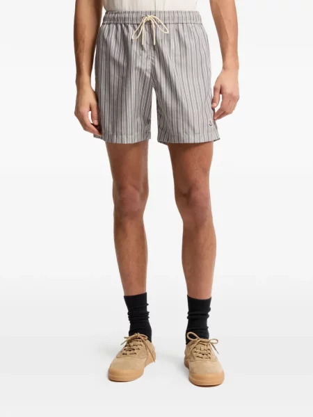 Pantaloni scurți Moncler cu cordon albastru