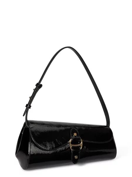 Kožená kabelka Lauren Ralph Lauren černá