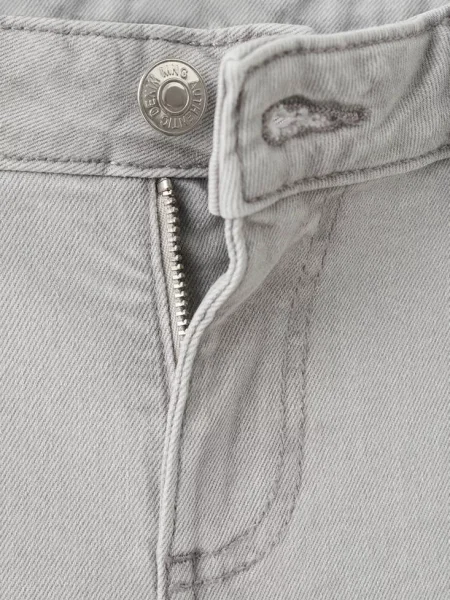 Dżinsy z niskim stanem wideleg denim Teen 38 MANGO TEEN szary