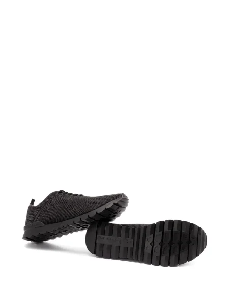 Sneakerși Kiton cu șireturi tricotate negru