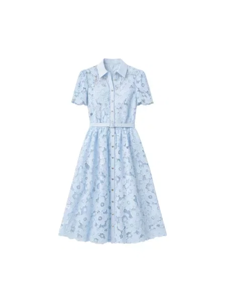 Sukienka midi Self-portrait niebieska