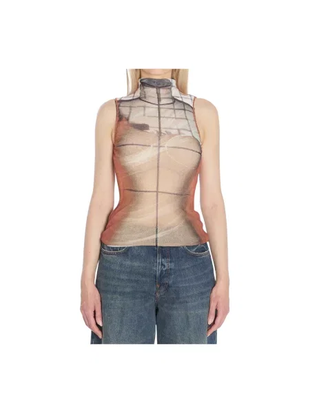 Przezroczysty top Jean Paul Gaultier ze stójką