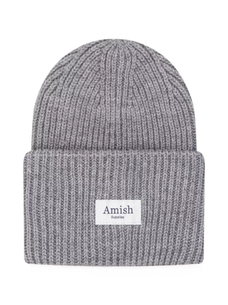 Căciulă Amish tricotate gri