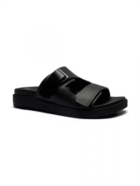 Calvin Klein Bőr papucs fekete