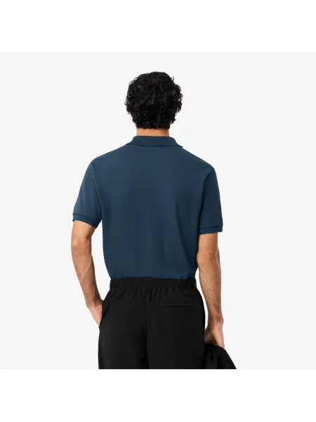 Lacoste Koszulka Polo Classic Fit Original Piqué niebieska