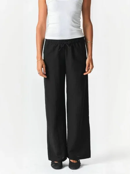 TEESHOPPEN Pantaloni Lilly negru