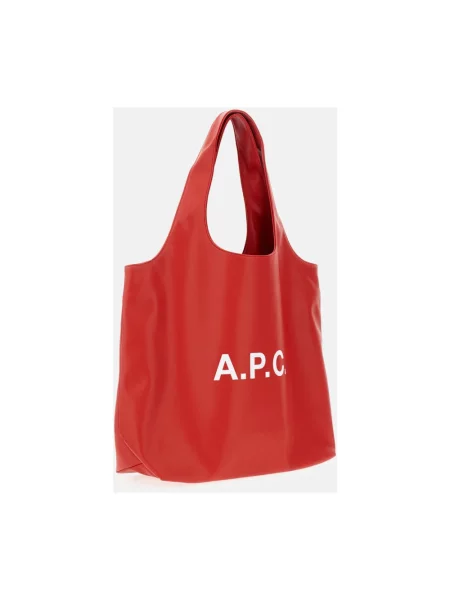 Shopperka A.p.c. skórzana czerwona