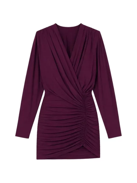 Rochie mini Amazuìn drapată violet