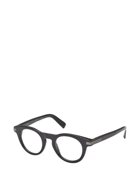 Ochelari de soare rotunzi Zegna negru