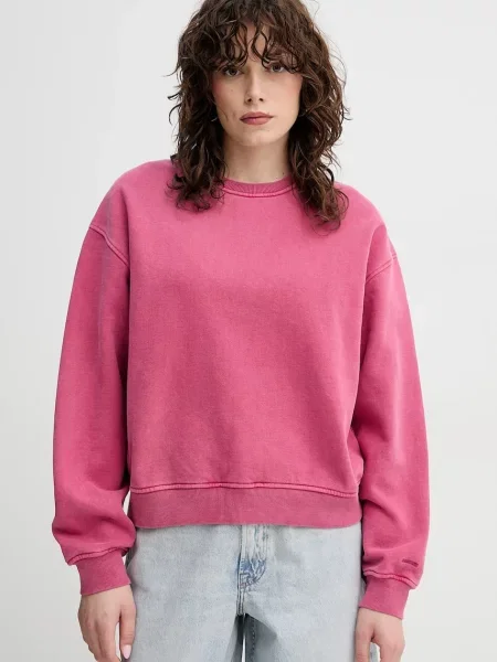 Samsoe Samsoe bluză SAVA femei uni roz