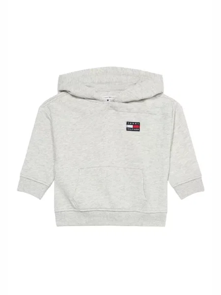 TOMMY HILFIGER Sweater majica Felpa cappuccio grigia per bambino' siva