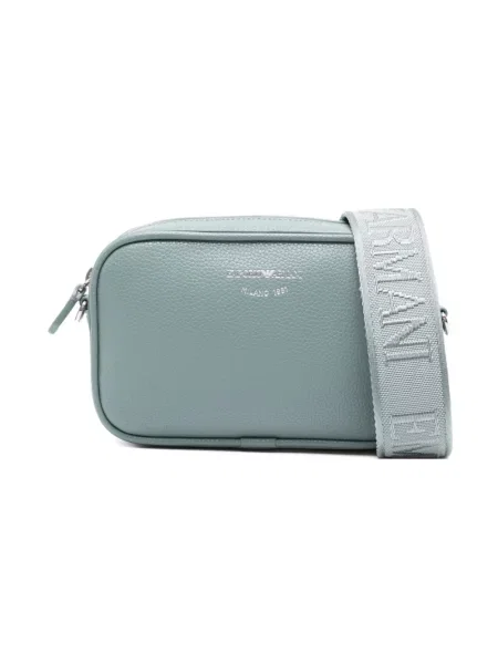 Torebka crossbody Emporio Armani skórzana niebieska