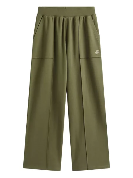 Pantaloni Tommy Hilfiger cu broderie verde