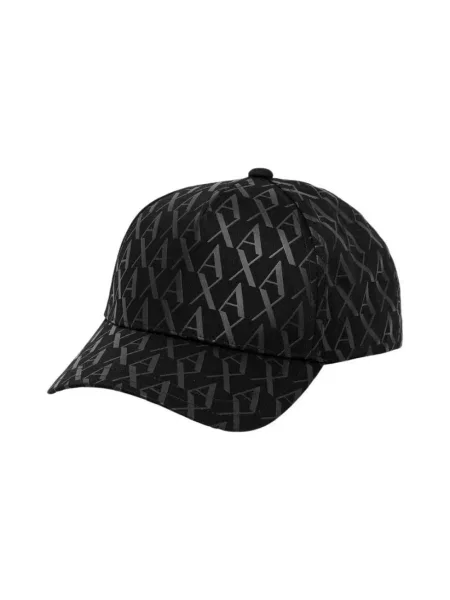 Armani Exchange czapka z daszkiem wzorzysta czarny