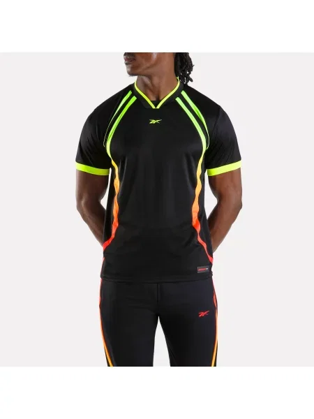 Reebok koszulka piłkarska Sidewinderunisex BLACK/DIGITAL LIME/NEON CHERRY Size: czarna