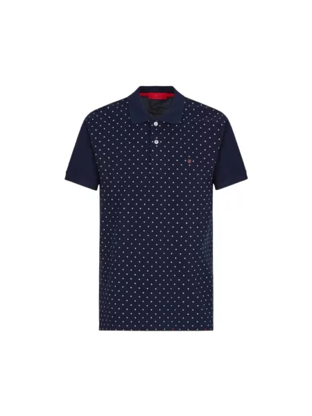 Koszulka polo Carolina Herrera w grochy niebieska