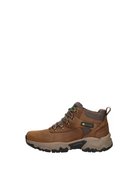 Botki Skechers skórzane brązowe