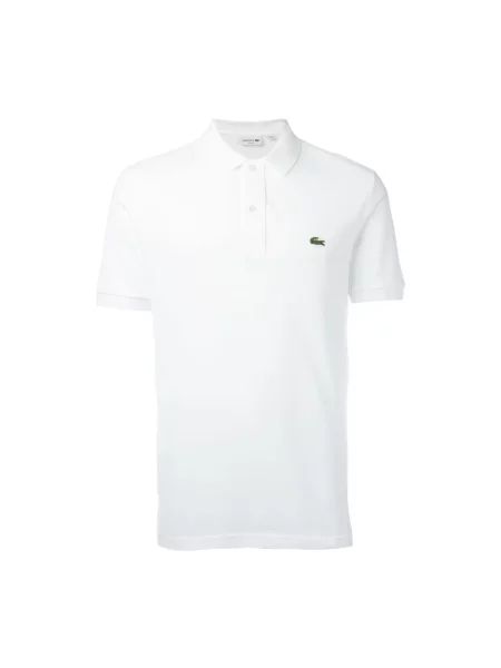 Koszulka polo o kroju slim fit z czystej bawełny Lacoste biała