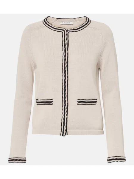Cardigan 's Max Mara alb