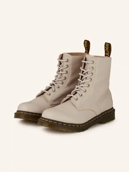 Šněrovací kotníkové boty Dr. Martens béžové
