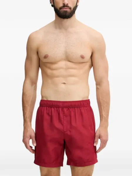Slip de baie Trussardi cu broderie roșu