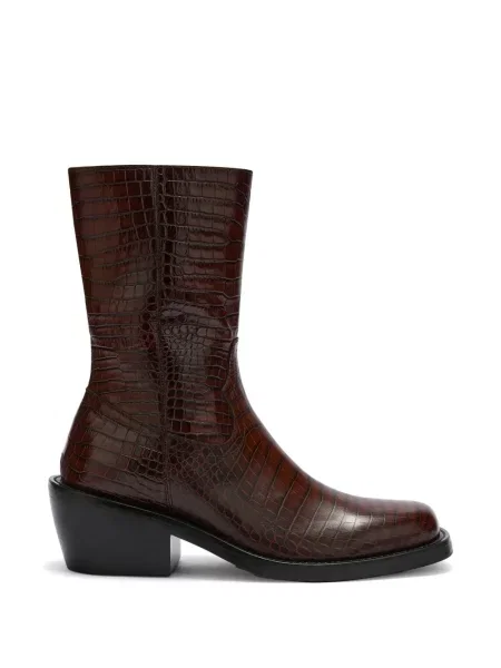 Botine Dries Van Noten din piele maro