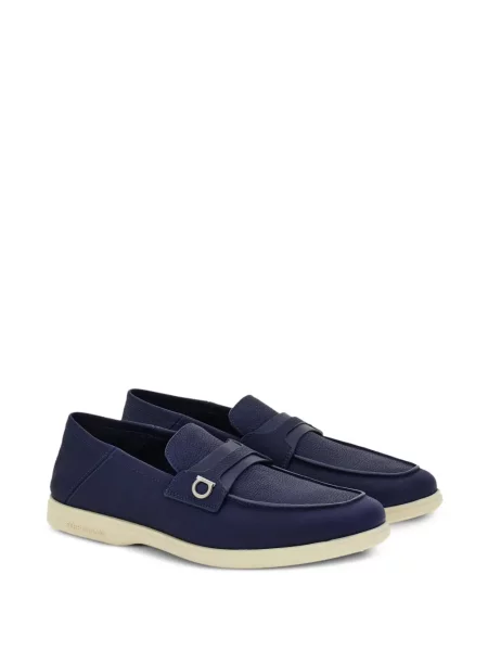 Iš natūralios odos loaferiai Ferragamo mėlyna
