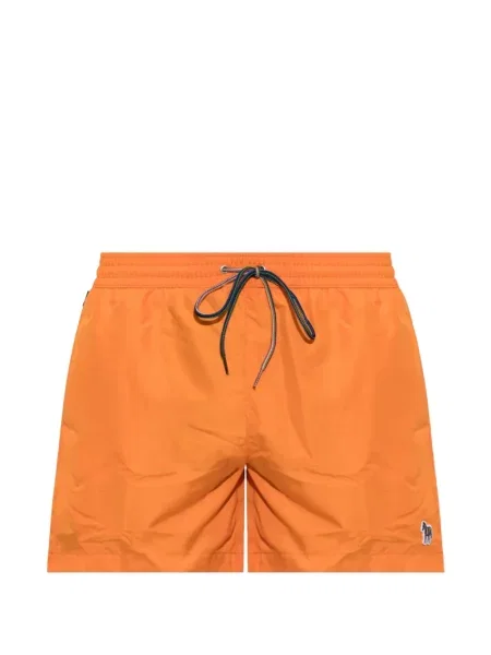 Slip de baie Paul Smith cu model zebră cu autograf portocaliu