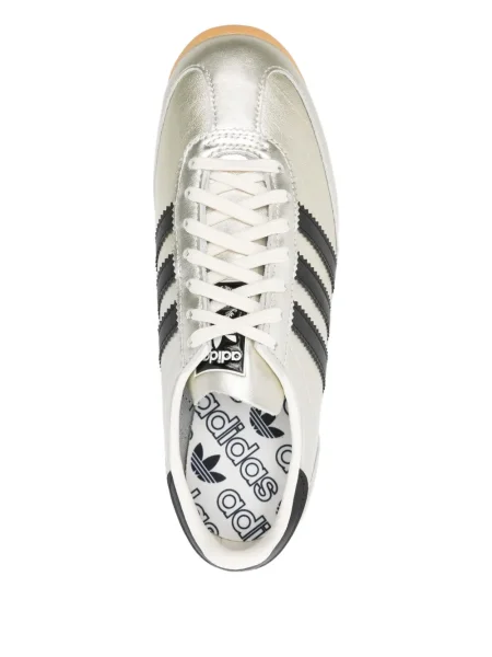Sneakerși Adidas din piele cu dungi albastru