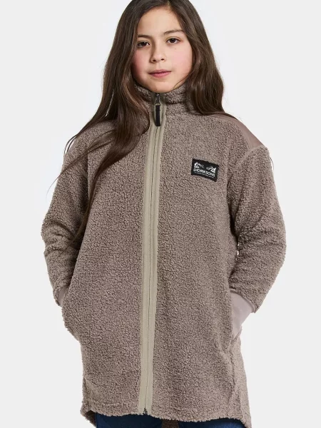 Didriksons Dětská mikina AMPERE KIDS FZ L hnědá