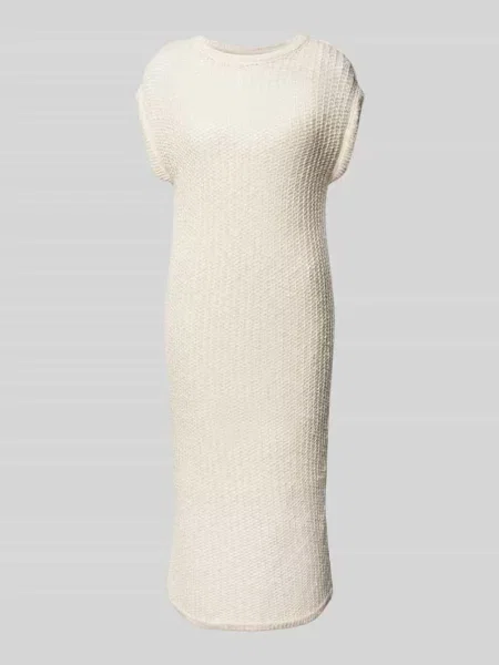 Sukienka midi z okrągłym dekoltem Milano Italy biała