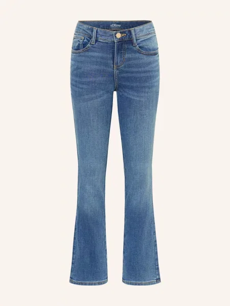 S.Oliver Red Jeansy O Kroju Rozkloszowanym blau czerwone