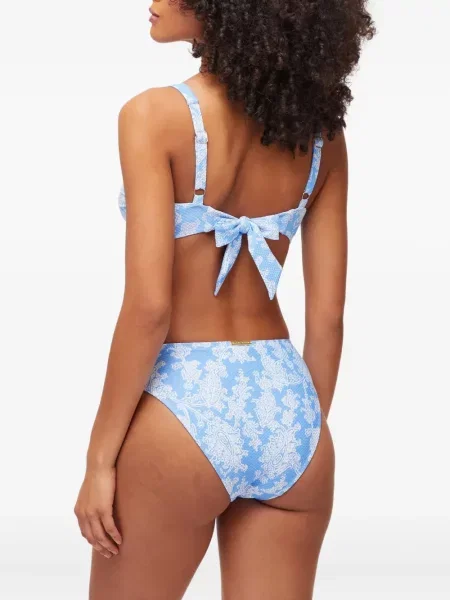 Bikini Heidi Klein cu imagine cu model paisley albastru