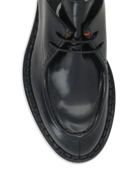 Pantofi Santoni cu șireturi din piele negru