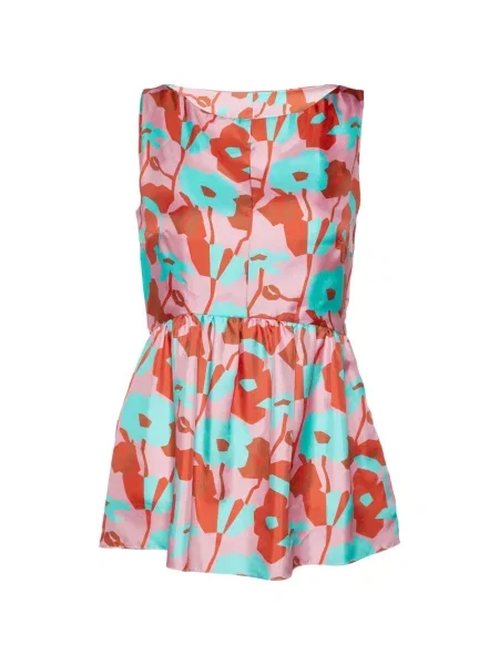 Top Roksanda cu model floral cu imagine roz