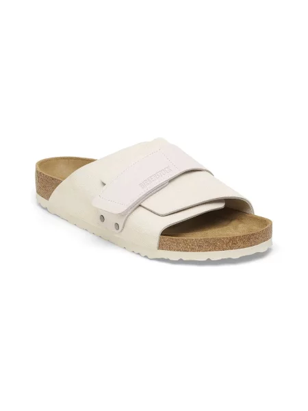 Birkenstock Kyoto Nubuck Suede Leather Regular Fit Offwhite Unisex Sandały Birkenstock Krem Size: brązowe