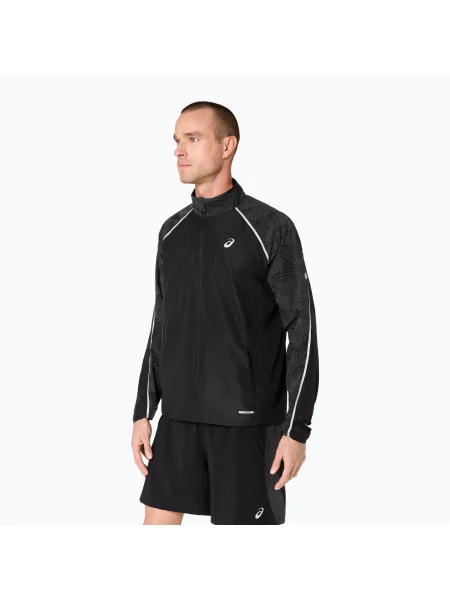Geacă de alergare pentru bărbați ASICS Road Lite-Show Jacket performance black negru