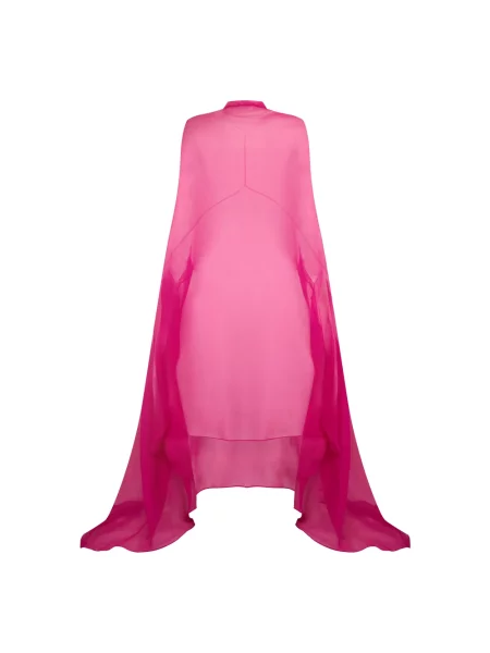 Sukienka maxi Dries Van Noten różowa