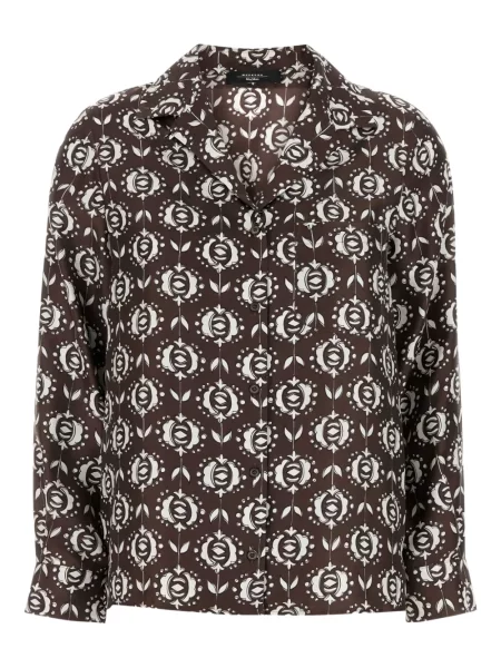 Cămașă Weekend Max Mara cu model floral cu imagine maro
