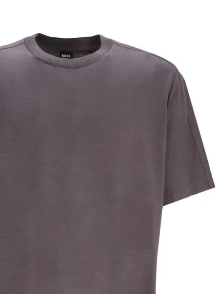 Tricou Boss cu decolteu rotund gri