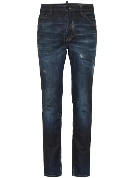 Blugi skinny Dsquared2 zdrențuiți skinny fit albastru