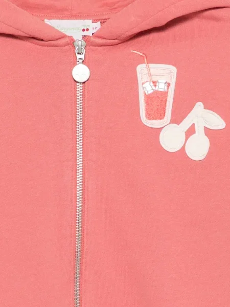 Bluza z kapturem dziecięca Bonpoint różowa