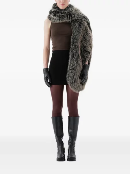 Fular Unreal Fur cu blană negru