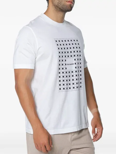 Tricou Ted Baker cu imagine alb