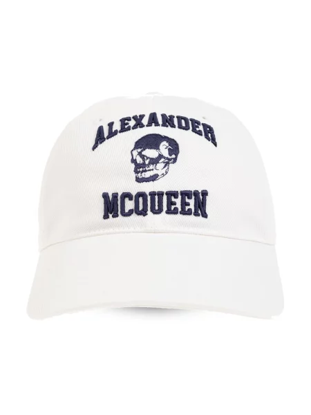 Czapka z daszkiem Alexander Mcqueen biała